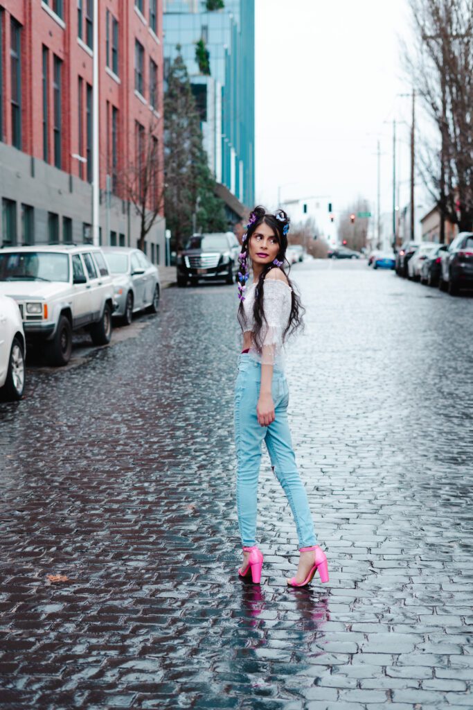 Street branding photo for actors and creatives seeking personality-driven portraits.