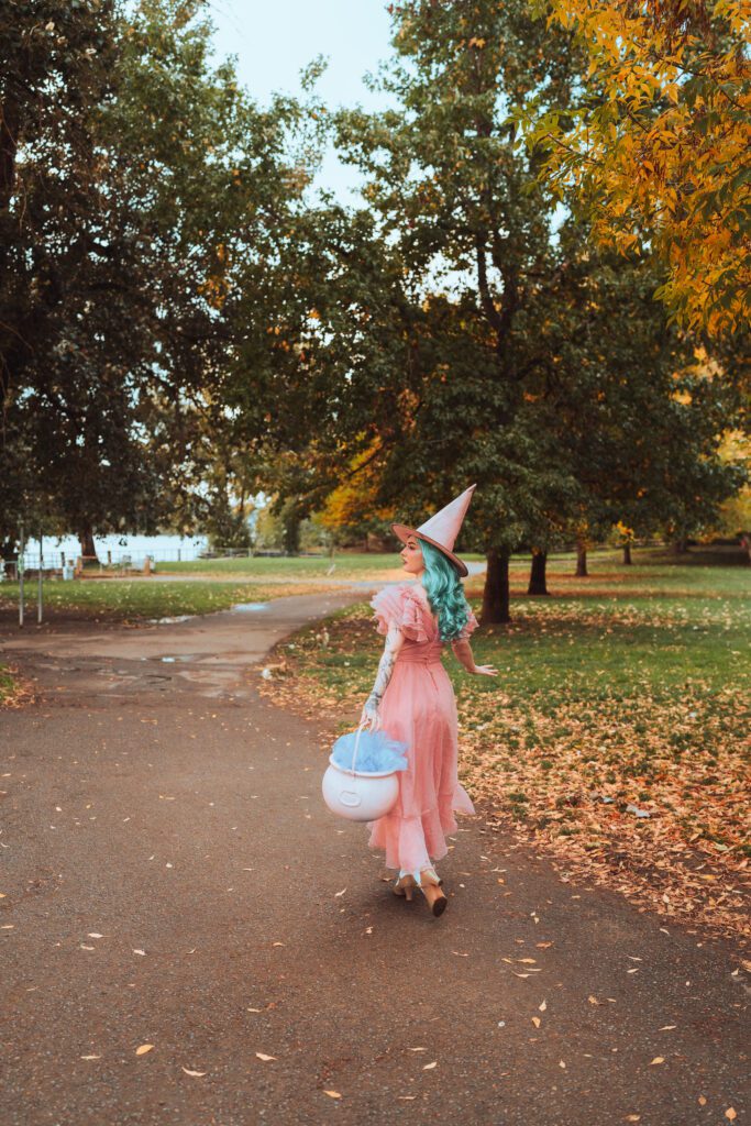 Autumn photoshoot portland, fairytale vibes, pastel witch by Mewphotovideo